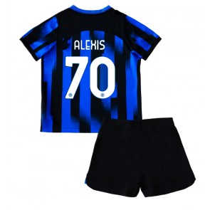 Inter Milan Alexis Sanchez #70 Koszulka Podstawowych Dziecięca 2023-24 Krótki Rękaw (+ Krótkie spodenki)
